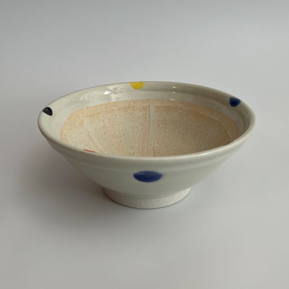 すり鉢7号 5色水玉【丸利玉樹利喜蔵商店】